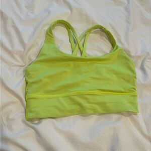 lululemon Energy Longline Bra *Medium Support, B–D Cups Size 6, Highlight Yellow